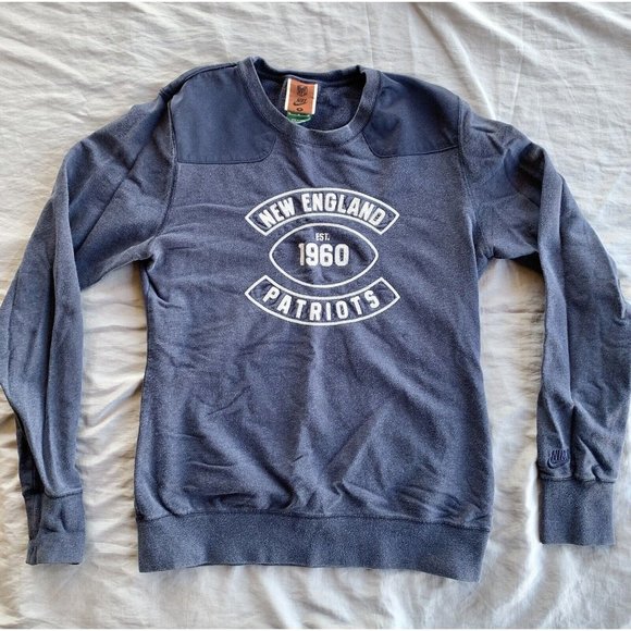 Vintage 80’s Nike NFL New England Patriots Pullover Sweatshirt RARE Font Size M - Picture 1 of 7